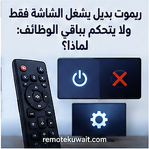 ريموت بديل يشغل التلفزيون بينما بقية الوظائف محدودة