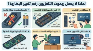 لماذا لا يعمل ريموت التلفزيون رغم تغيير البطارية؟